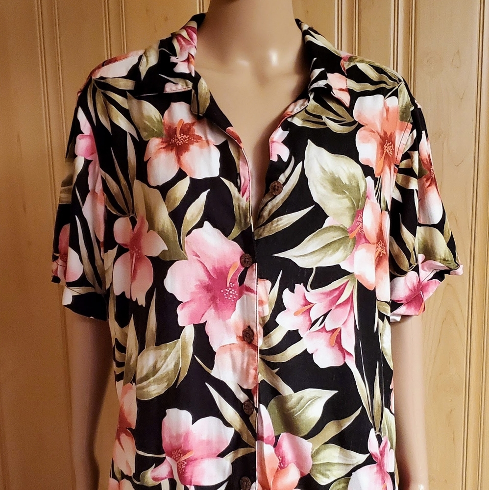 Caribbean Joe Tropical Button Down Shirt